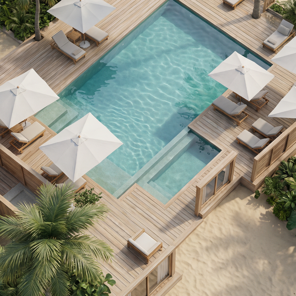 Celeste Tulum — Vista aérea pool